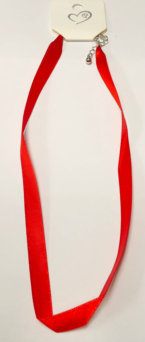 RED FABRIC NECKLACE FOR CHARMS ( 1237 1CR )