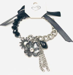 BLACK SILVER BRACELET ( 2222 SOCJ )