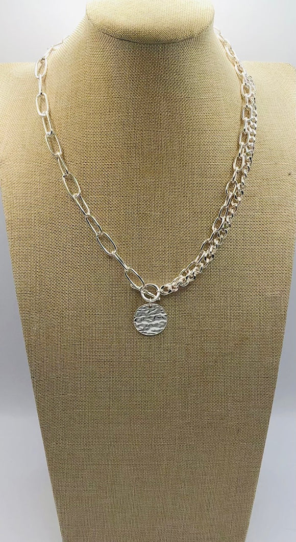 SILVER NECKLACE TOGGLE ( 1056 SV )