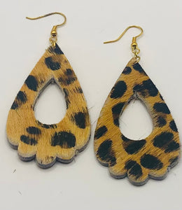 LEOPARD PRINT EARRINGS ( 619 LEO )