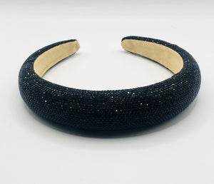 BLACK RHINESTONE HEADBAND ( 8705 BJET )