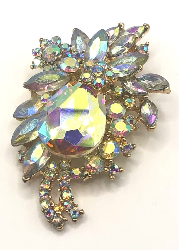 Ab Gold GOLD AB BROOCH RHINESTONES ( 06334 GDAB ) – Ohmyjewelry.com
