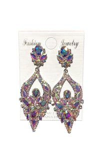 DANGLING RHINESTONE EARRINGS ( 3386 AB )