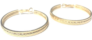 GOLD DIPPED HOOP EARRINGS ( 43827 G )