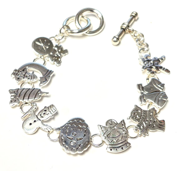SILVER BRACELET CHRISTMAS CHARMS ( 365 )