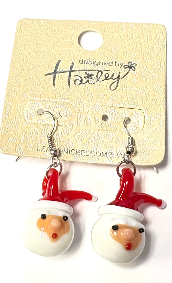 DANGLING SNOWMAN EARRINGS ( 035 )