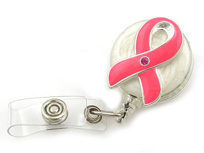 PINK RIBBON ID HOLDER REEL ( 33565 )