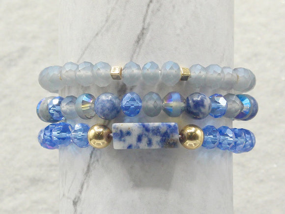 BLUE STRETCH BRACELETS ( 0670 BLU )