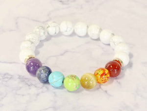 CHAKRA HEALING STONES BRACELET ( 0930 GLMUL )