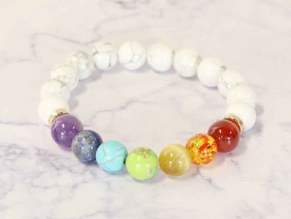 CHAKRA HEALING STONES BRACELET ( 0930 GLMUL )