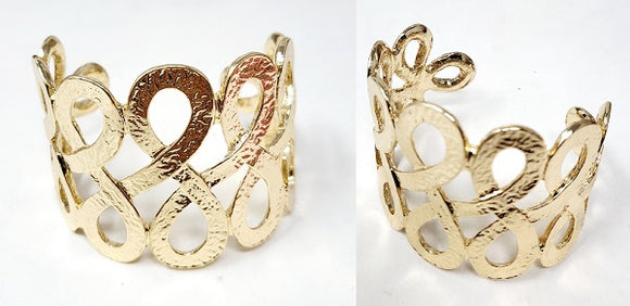 GOLD METAL CUFF BANGLE ( 10065 G )