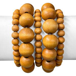 Wooden Stretch Bracelets ( 10117 BR )