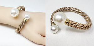 GOLD CREAM PEARL BRACELET ( 10410 GCR )