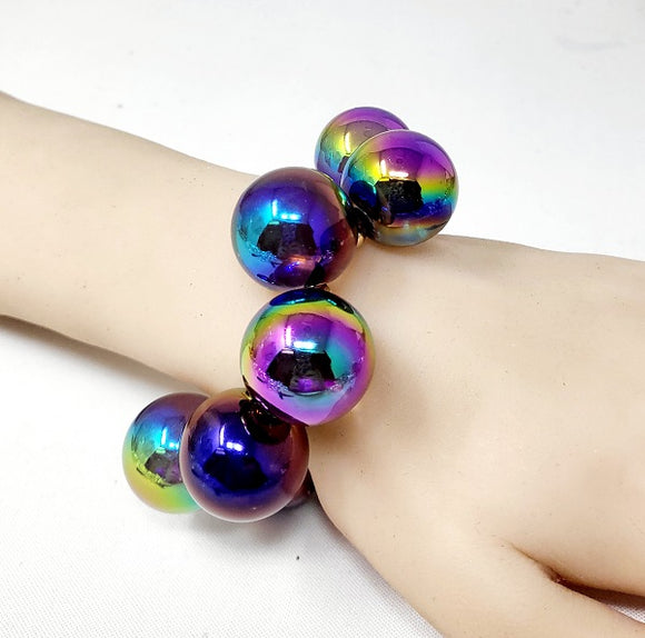 CHUNKY BALL STRETCH BRACELET ( 20060 GBK )