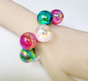 CHUNKY BALL STRETCH BRACELET ( 20060 PKGR )