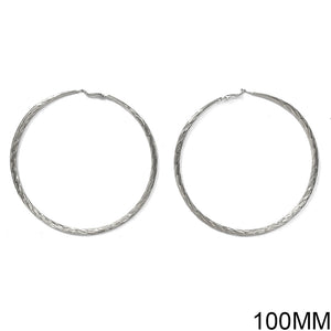 SILVER HOOP EARRINGS ( 10305 R )
