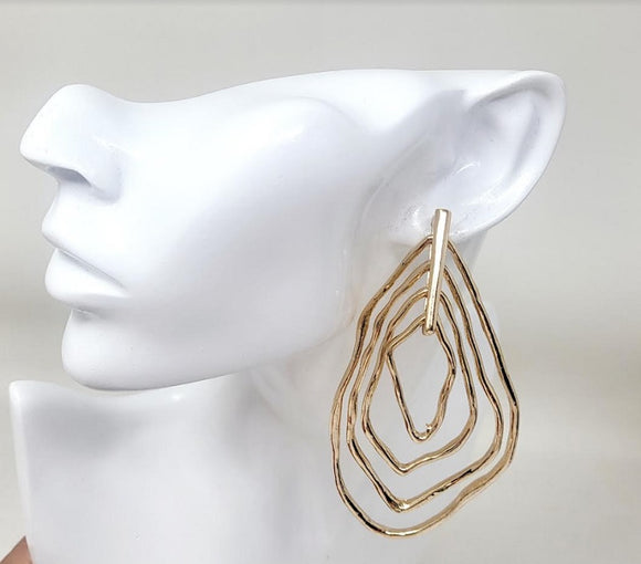 GOLD GEOMETRIC EARRINGS ( 10360 G )