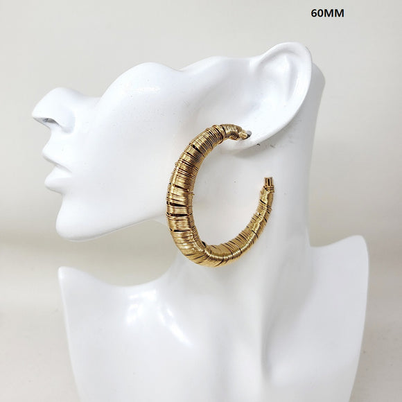 60mm HOOP EARRINGS GOLD ( 11425 G )