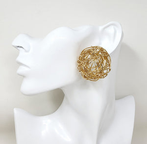 METAL BALL EARRINGS ( 11429 G )