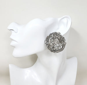 METAL BALL EARRINGS ( 11429 R )