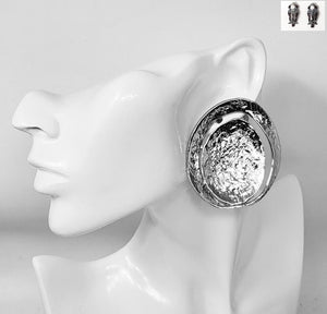 METAL CLIP ON EARRINGS ( 20227 R )