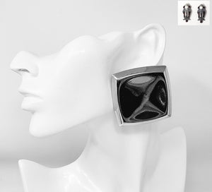 SILVER CLIP ON EARRINGS ( 21016 R )
