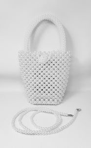 WHITE PEARL PURSE ( 10003 RWH )