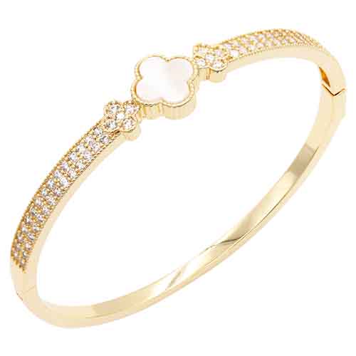 GOLD QUATREFOIL BANGLE ( 752 GDCL )