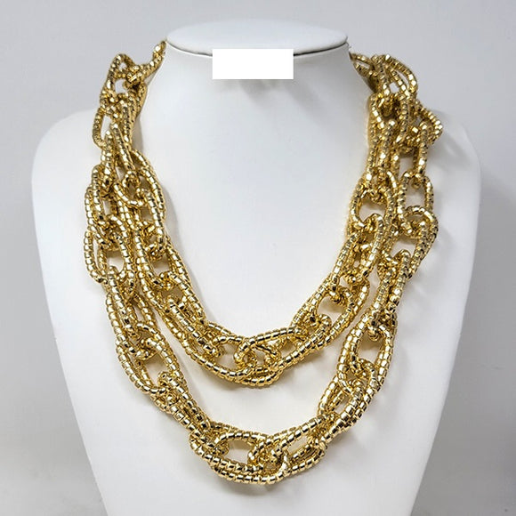 GOLD CHAIN LINK NECKLACE ( 10575 G )