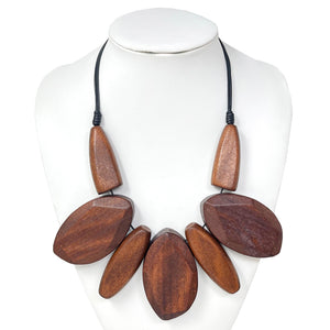 BROWN WOOD NECKLACE ( 10780 GBR )