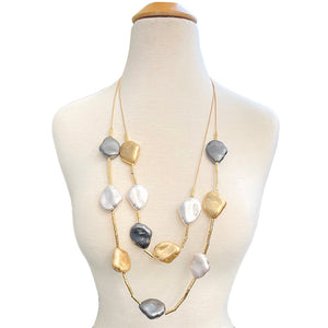 GOLD MULTI COLOR STONE NECKLACE SET ( 10792 GMT )