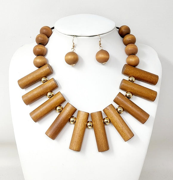 GOLD BROWN NECKLACE SET ( 10847 GBR )