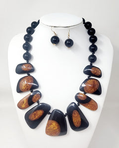 ACRYLIC NECKLACE SET ( 10919 BR )