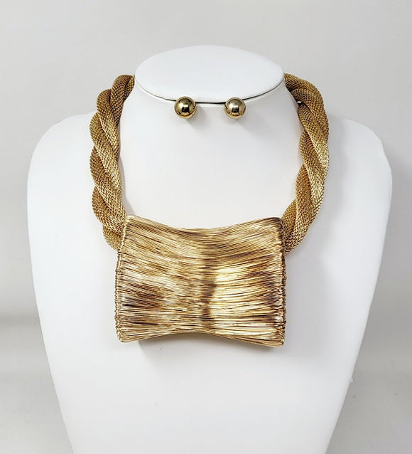 GOLD NECKLACE SET ( 11002 G )