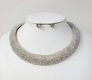 GOLD WHITE PEARL CHOKER ( 11065 GWHP )