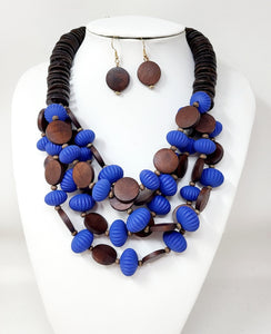 ROYAL BLUE NECKLACE SET ( 11070 GRB )