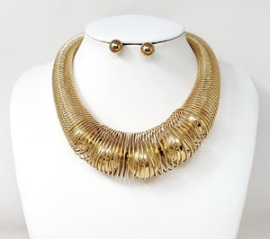 GOLD NECKLACE BALLS ( 11134 G )