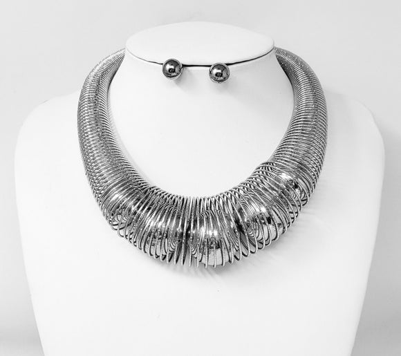 SILVER NECKLACE BALLS ( 11134 R )