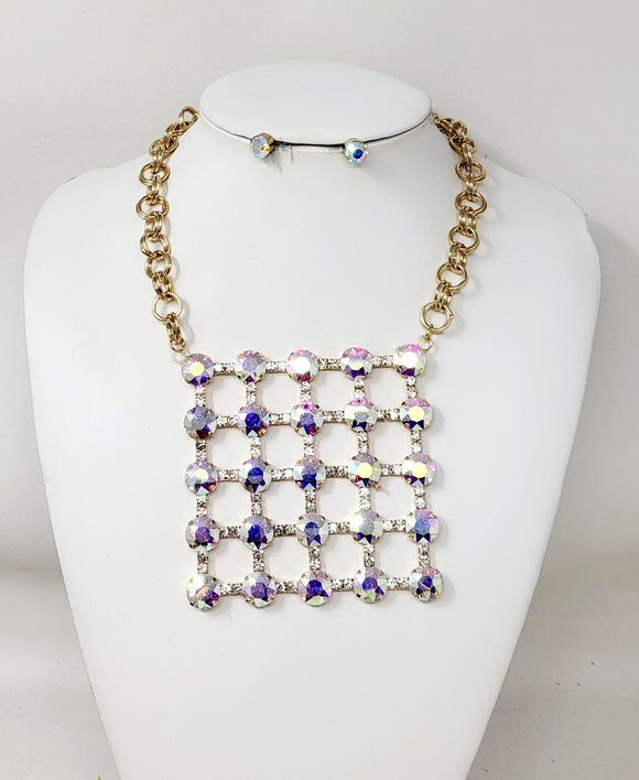 GOLD AB NECKLACE SET ( 11173 GAB )