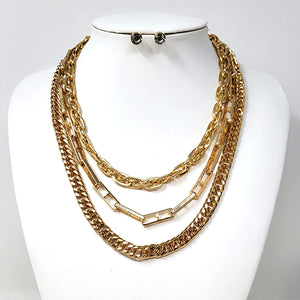 GOLD NECKLACE SET ( 30035 G )