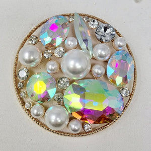 ROUND BROOCH AB STONES ( 10016 GAB )