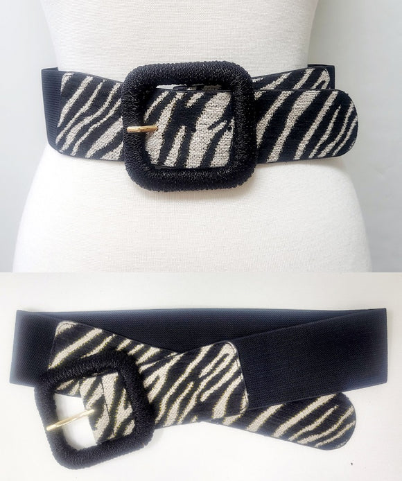 LEOPARD PRINT STRETCH BELT ( 50160 RZB )