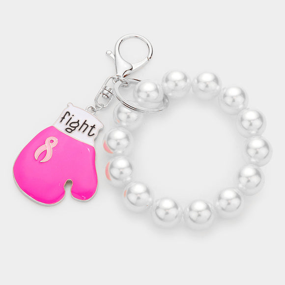 PINK BOXING KEYCHAIN STRETCH BRACELET ( 1630 RHPK )