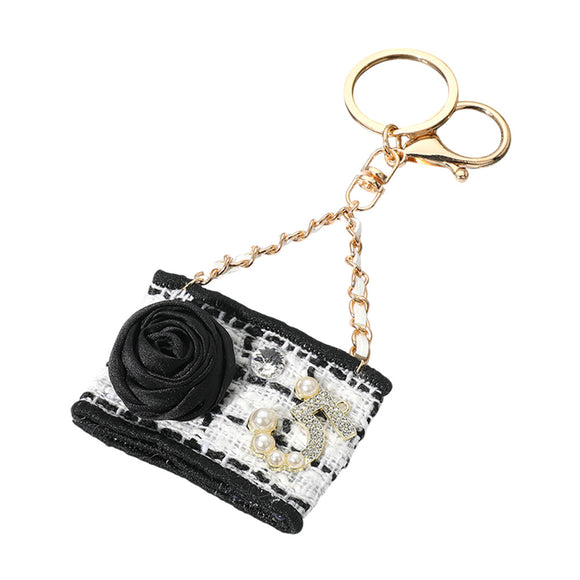 BLACK PURSE KEYCHAIN ( 1721 BK )