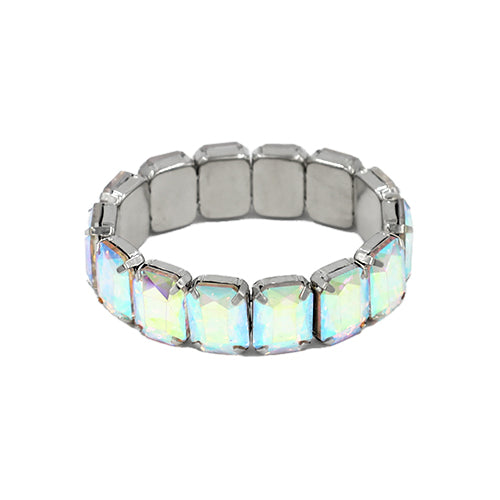 SILVER AB STRETCH BRACELET ( 2069 RDAB )