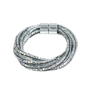 SILVER MAGNETIC BRACELET ( 2092 RDCLR )