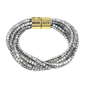 SILVER MAGNETIC BRACELET ( 2092 GDCLR )