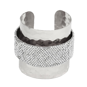 SILVER CUFF BANGLE ( 2097 RDCLR )