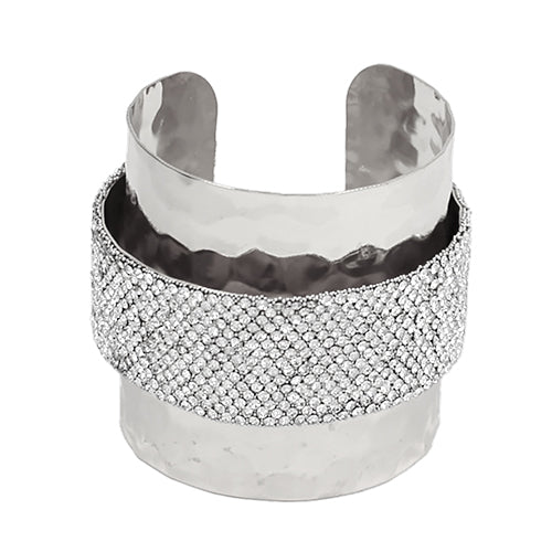 SILVER CUFF BANGLE ( 2097 RDCLR )