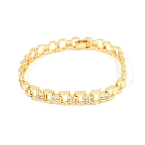 GOLD BRACELET CLEAR STONES ( 2243 GD )